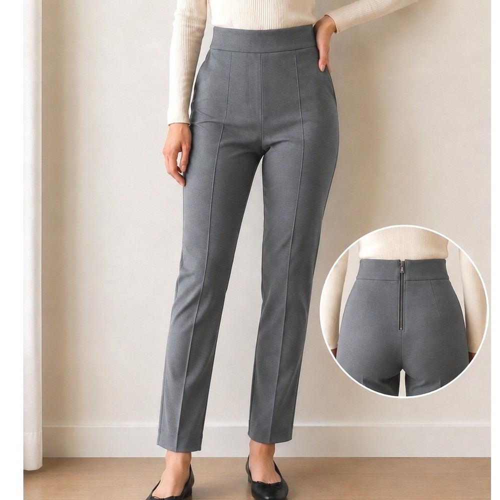 NWT J.Crew Any Day Petite Small Gray Slim Career Pants Office Work Trousers PS